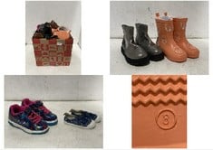 BOX OF ASSORTED KIDS FOOTWEAR TO INCLUDE NEXT BROWN LEATHER SHOES - SIZE KIDS 13