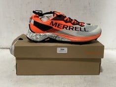 MERRELL MTL LONG SKY 2 WOMENS TRAINERS WHITE/ORANGE - SIZE 8.5