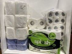 8 X ASSORTED TOILET/KITCHEN ROLLS TO INCLUDE SPLASH ECO-FRIENDLY ALOE SCENTED 12 TOILET ROLLS