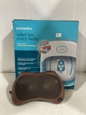 HOMEDICS SMART SPACE COLLAPSIBLE FOOT SPA TO INCLUDE YOTOC SHIATSU BACK MASSAGER