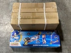 3 X ASSORTED KIDS SCOOTERS TO INCLUDE SONIC THE HEDGEHOG FOLDING IN-LINE SCOOTER