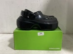 CROCS HI SHINE STOMP BLACK SIZE 6