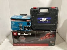 3 X ASSORTED TOOLS TO INCLUDE EINHELL CLASSIC CORDLESS LEAF BLOWER GC-CL-18 LI E