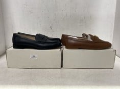 2 X ASSORTED LAUREN BY RALPH LAUREN AVERI - III - FL LFR SHOES TO INCLUDE POLO TAN SIZE 4.5