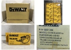 BOX OF 50 X DEWALT CONCEALER CLEAR SAFETY GOGGLES