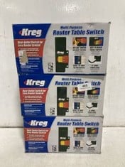 3 X BOXES OF KREG MULTI PURPOSE ROUTER TABLE SWITCHES