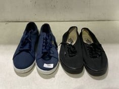 VANS CLASSIC PUMPS IN BLACK SIZE UK 8 TO INCLUDE LUKE TRAINERS IN NAVY SIZE UK 10