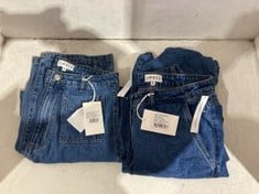 2 X OMNES ORIELLE JEANS MID WASH BLUE SIZE 10