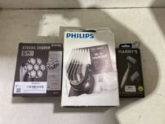 3 X ASSORTED MENS SHAVERS TO INCLUDE PHILLIPS HAIR CLIPPER - QC5530