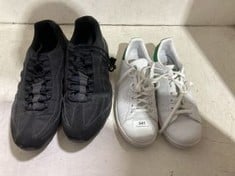 2 X ASSORTED ADULTS SHOES TO INCLUDE ADIDAS STAN SMITH IN WHITE/GREEN SIZE 5.5