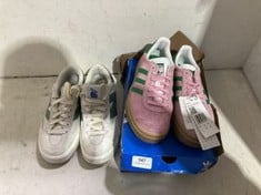 2 X ASSORTED ADULTS TRAINERS TO INCLUDE ADIDAS GAZELLE BOLD IN PINK/GREEN SIZE 4.5