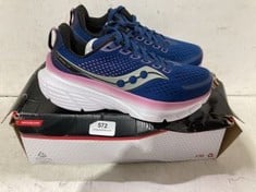 SAUCONY GUIDE 17 WOMENS TRAINERS SIZE 5 IN NAVY/ORCHID/MARINE RRP £125