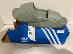 WOMENS ADIDAS ADILETTE SLIDERS IN GREEN SIZE 4