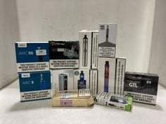 11 X ASSORTED ECIG KITS TO INCLUDE ADEPT PLATFORM SERIES EDITION (18+ ONLY)