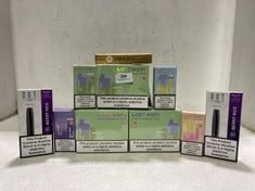 10 X ASSORTED DISPOSABLE VAPES TO INCLUDE BOX OF 10 LOST MARY DISPOSABLE POD MENTHOL (18+ ONLY)