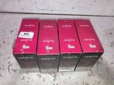 4 X IGNITE V600 PUFFS 10-PACKS DISPOSABLE VAPES 3 X WATERMELON ICE, 1 X STRAWBERRY GUAVA ICE (18+ ONLY)