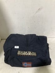 NAPAPIJRI HOODED 1/4 ZIP PULL OVER JACKET NAVY SIZE M