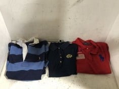 5 X ASSORTED RALPH LAUREN CLOTHING TO INCLUDE LONG SLEEVE SHIRT PALE YELLOW SIZE SP