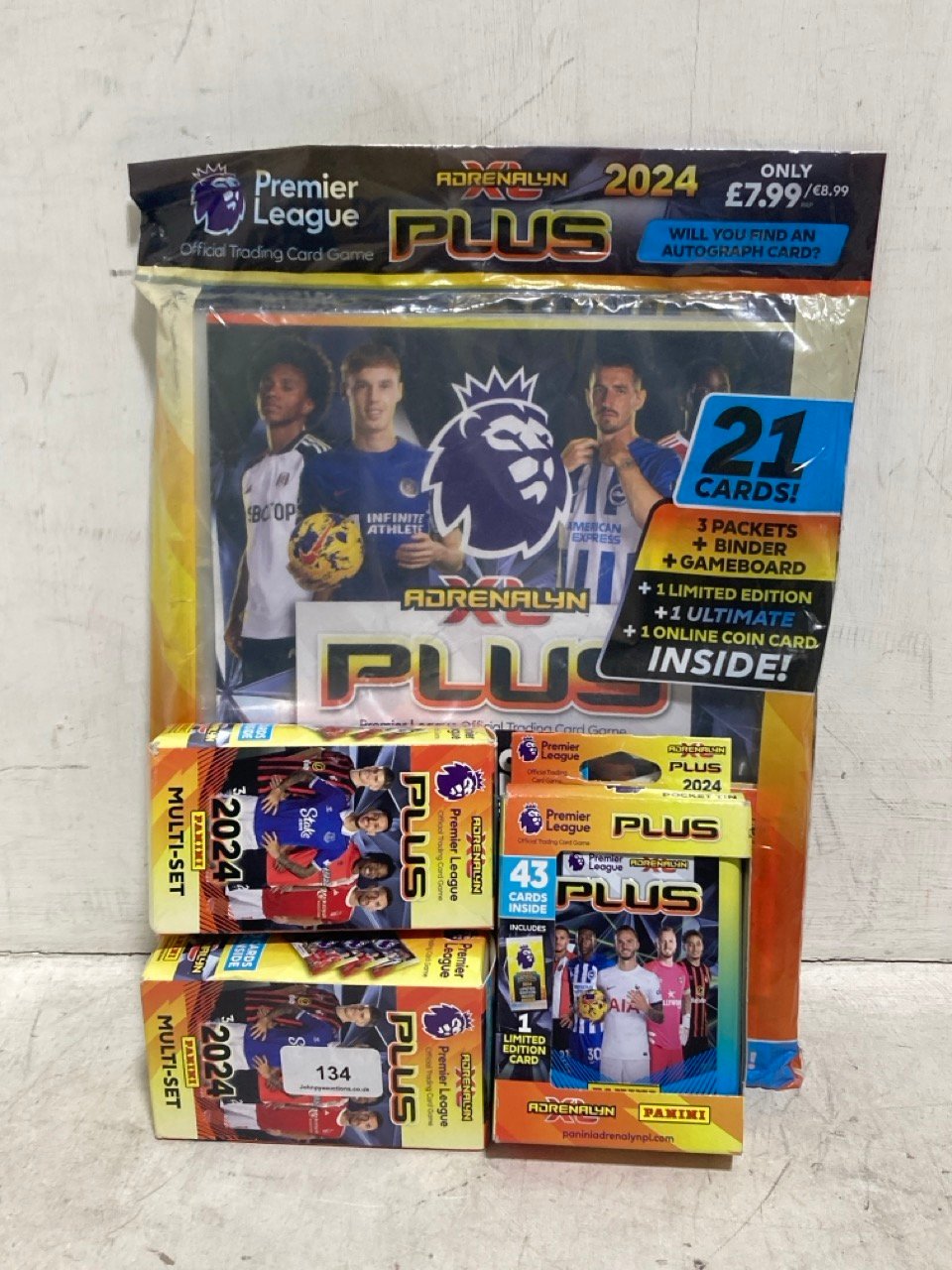 4 X PANINI PREMIER LEAGUE ADRENALYN XL PLUS 2024 ITEMS TO INCLUDE PANINI PREMIER LEAGUE ADRENALYN XL PLUS 2024 POCKET TIN