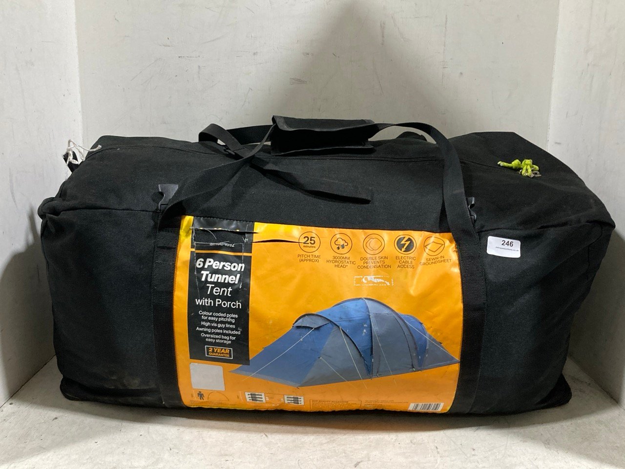 6 PERSON TUNNEL TENT WITH PORCH