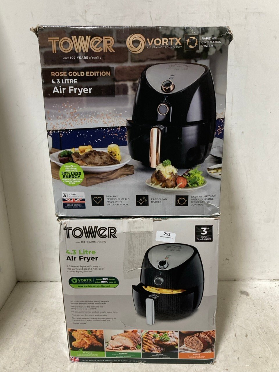 TOWER VORTX ROSE GOLD EDITION 4.3L AIR FRYER TO INCLUDE TOWER VORTX 4.3L AIR FRYER