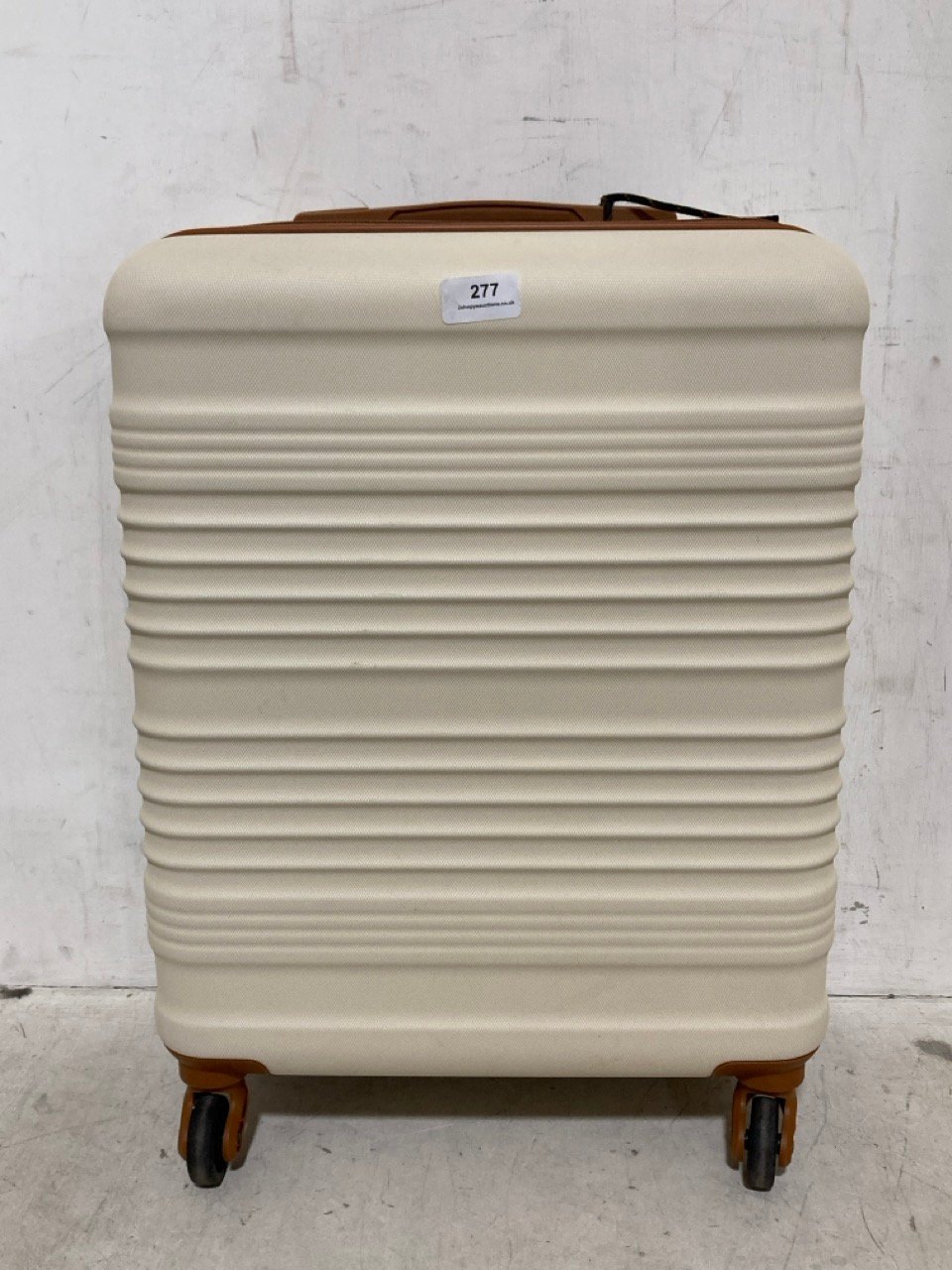 CREAM 4 WHEEL SUITCASE