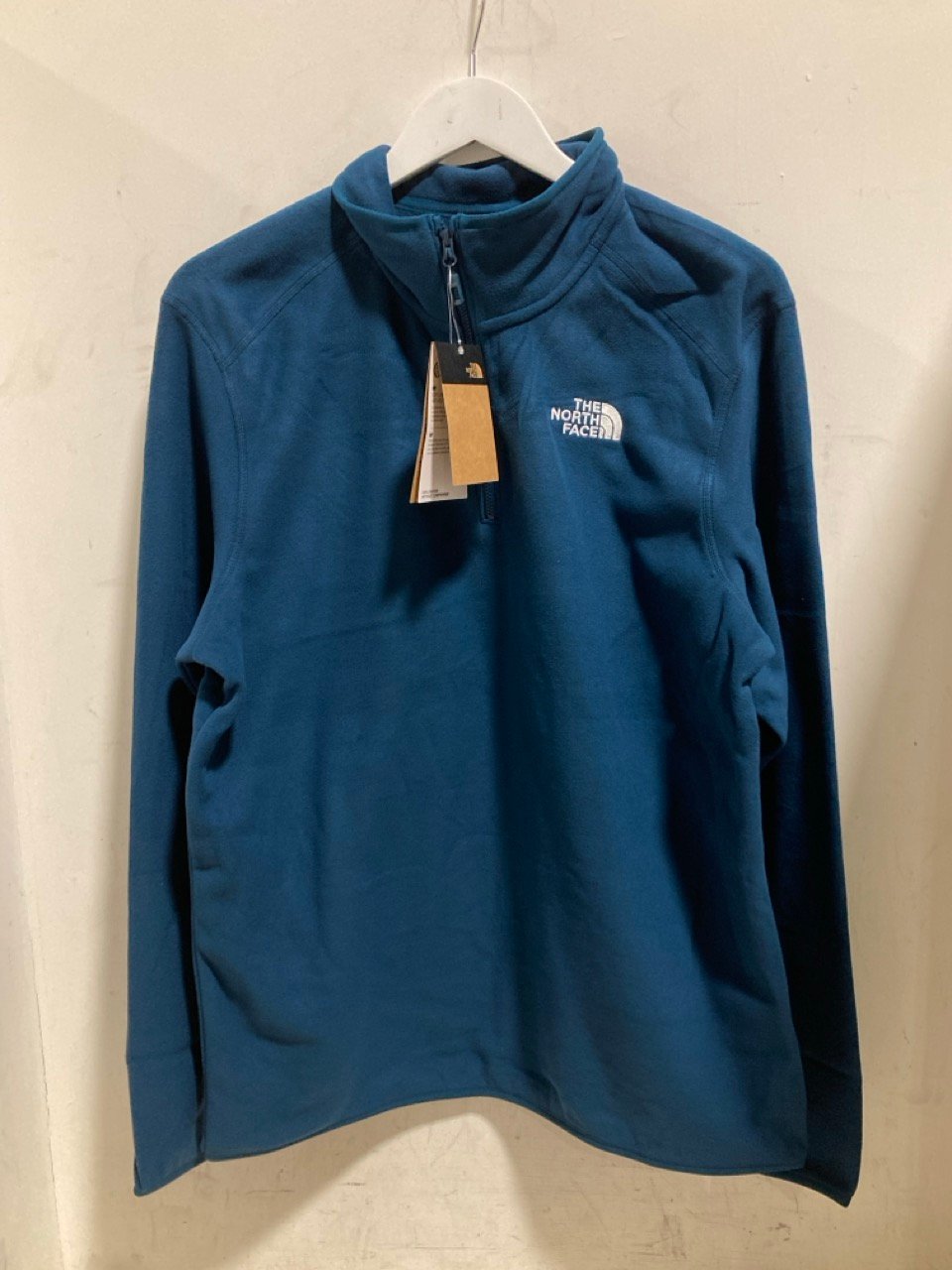 THE NORTH FACE 100 ¼ ZIP FLEECE BLUE - SIZE L