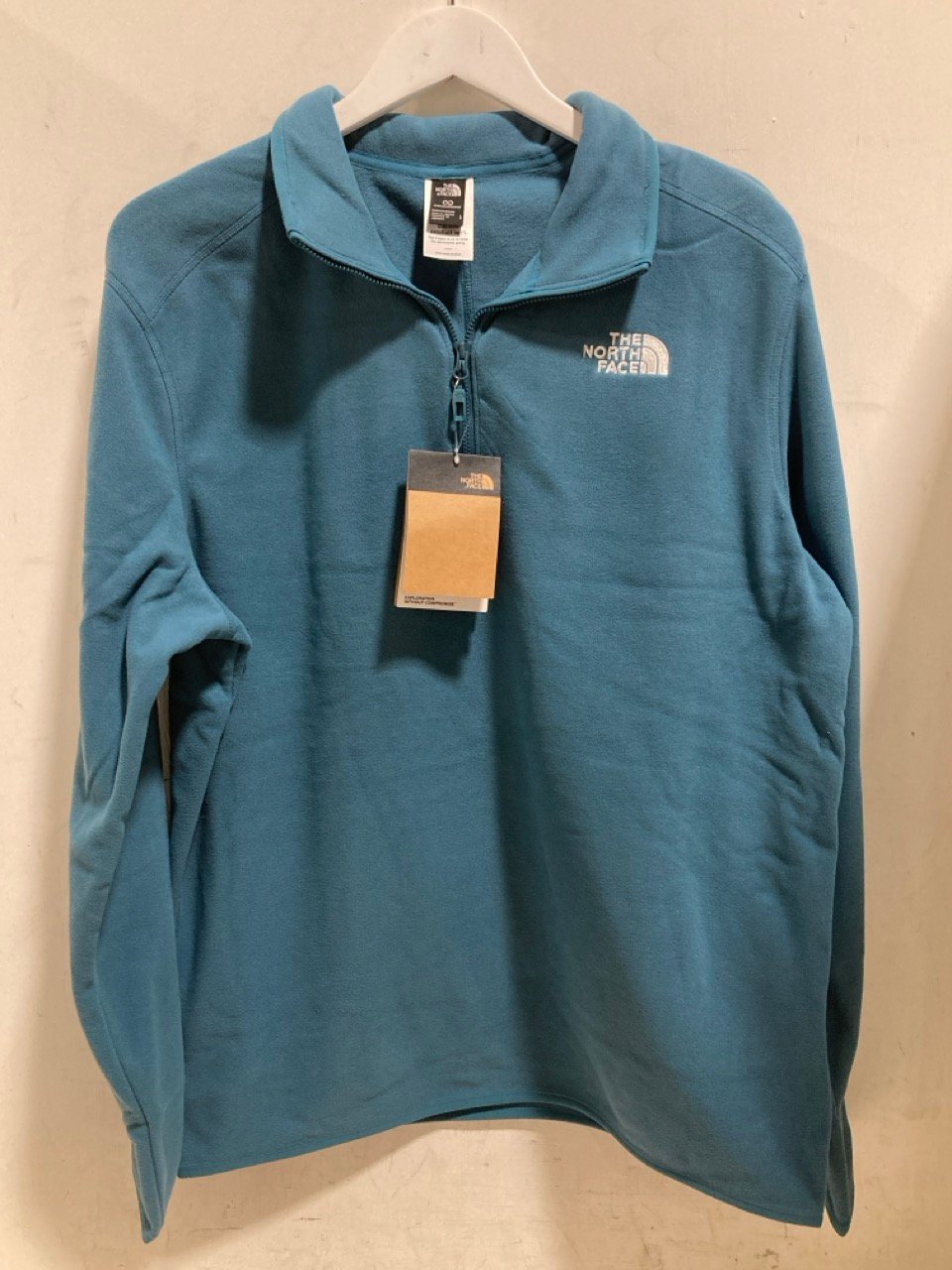 THE NORTH FACE 100 ¼ ZIP FLEECE BLUE - SIZE L