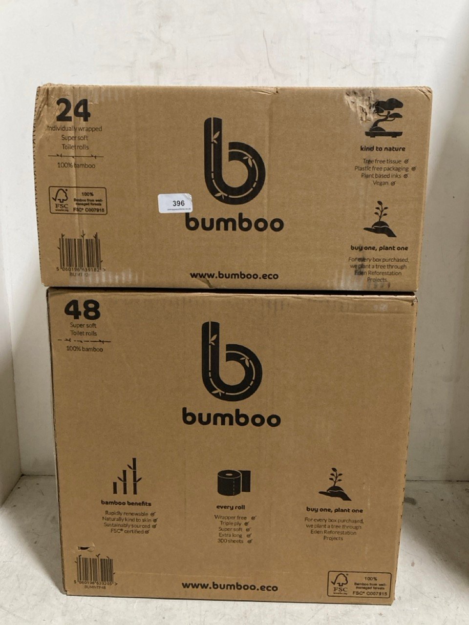 BUMBOO 100% BAMBOO 72 INDIVIDUALLY WRAPPED SUPER SOFT TOILET ROLLS