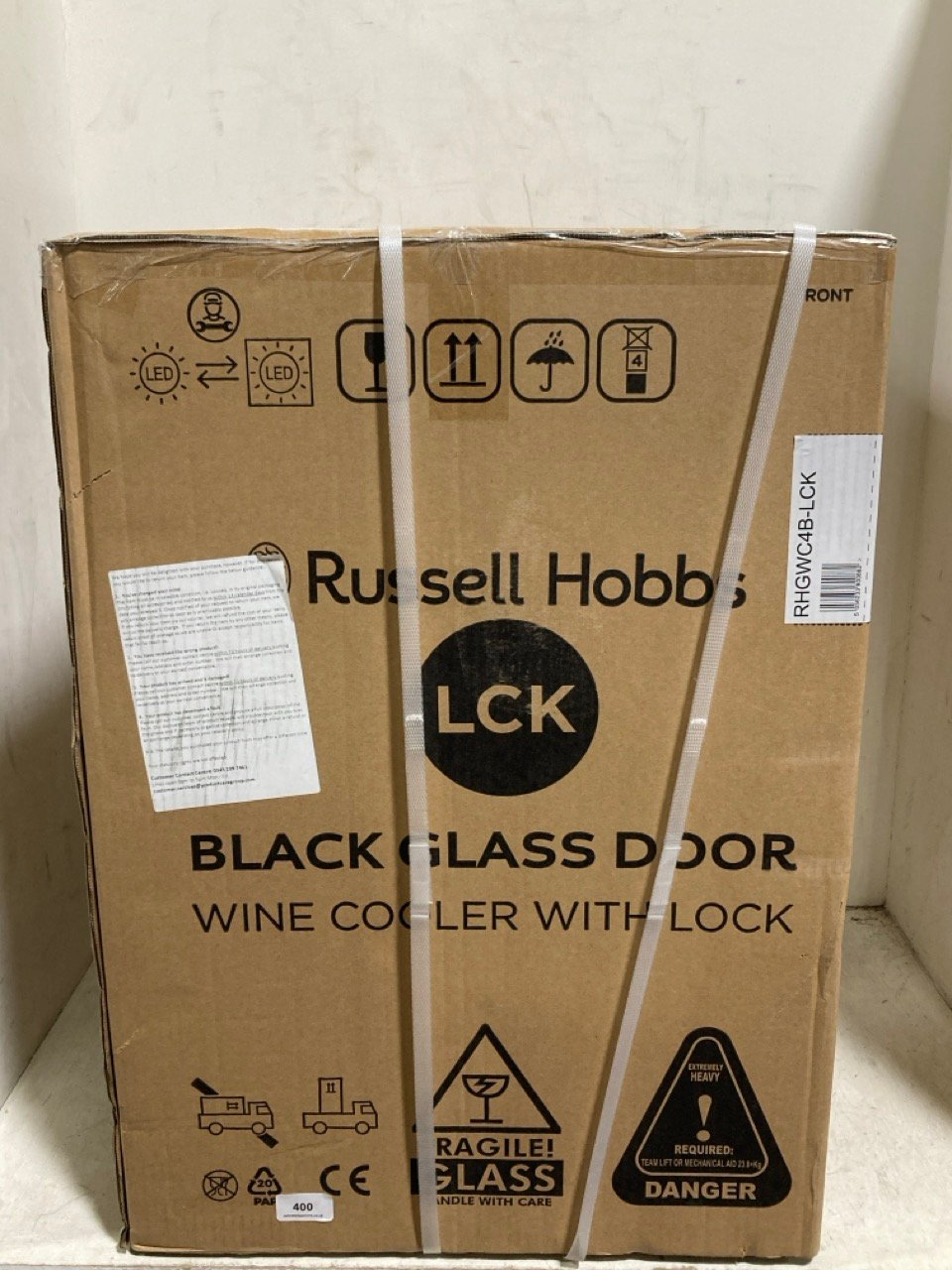 RUSSELL HOBBS WINE COOLER BLACK RHGWC4B-LCK - RRP £210