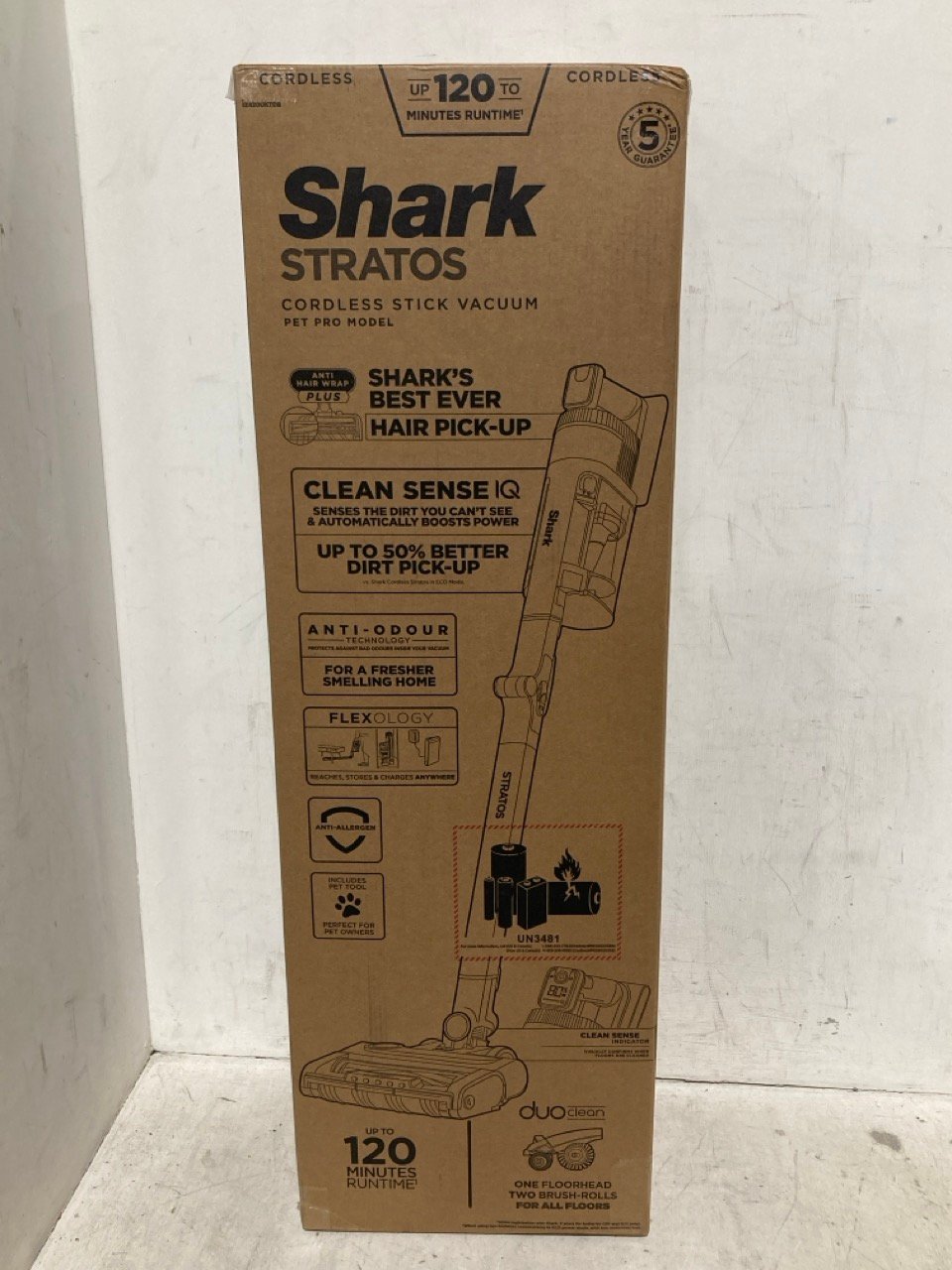 SHARK DELUXE STRATOS CORDLESS STICK PET PRO VACUUM CLEANER IZ420UKTDB - RRP £449