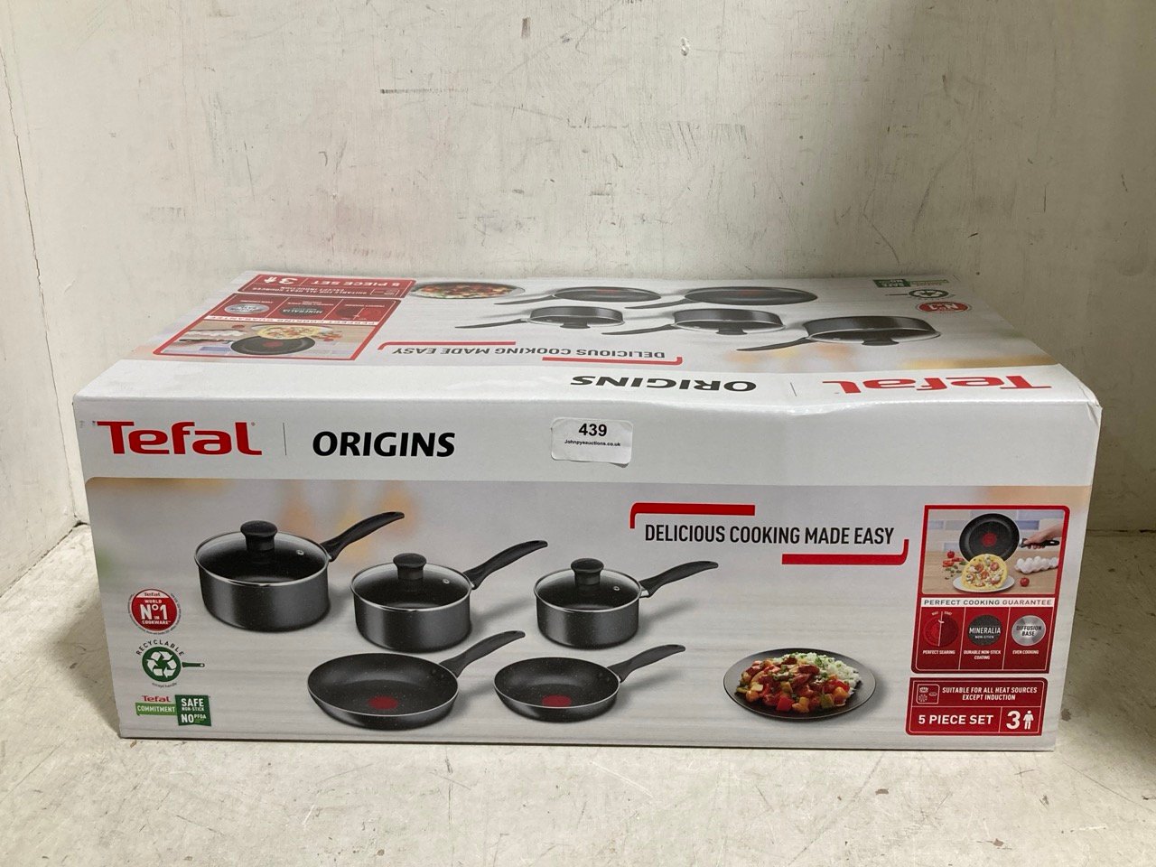 TEFAL ORIGINS 5 PIECE POTS & PANS SET B461S544