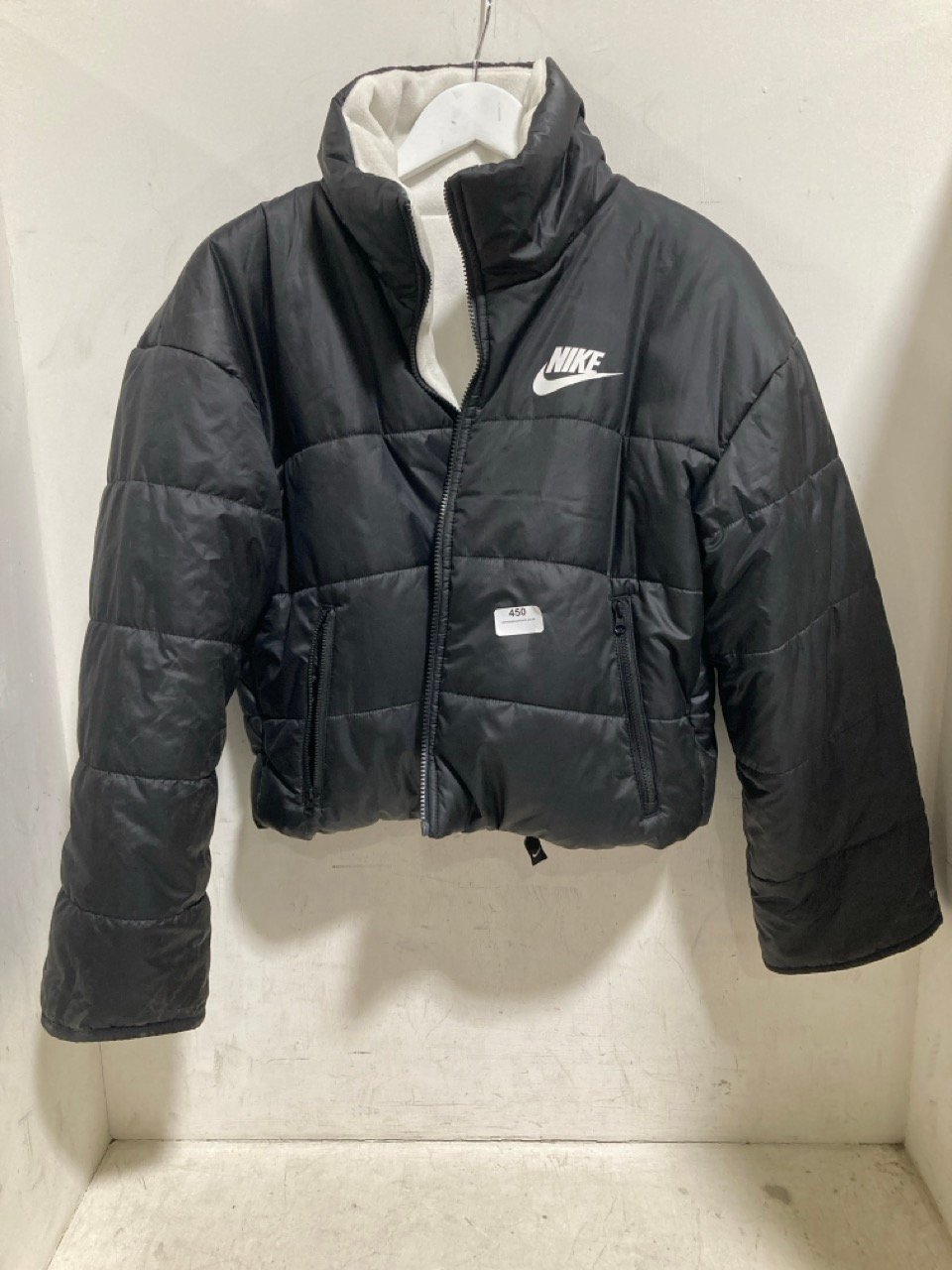 NIKE BLACK/WHITE REVERSIBLE PADDED COAT