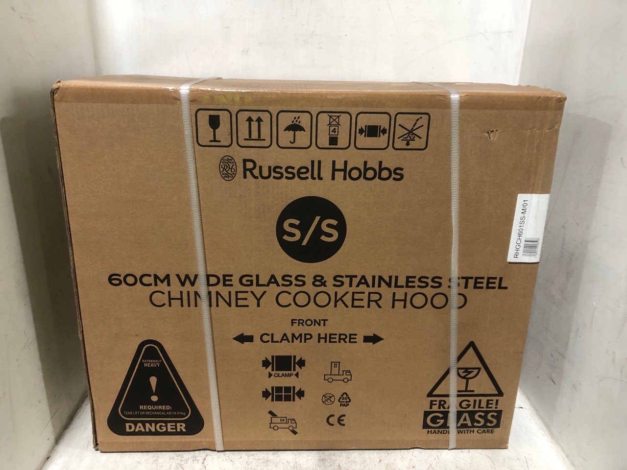 RUSSELL HOBBS CHIMNEY COOKER HOOD STAINLESS STEEL RHGCH601SS - RRP £129