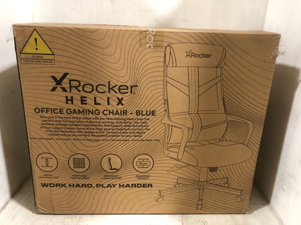 XROCKER HELIX ERGONOMIC MESH OFFICE/GAMING CHAIR