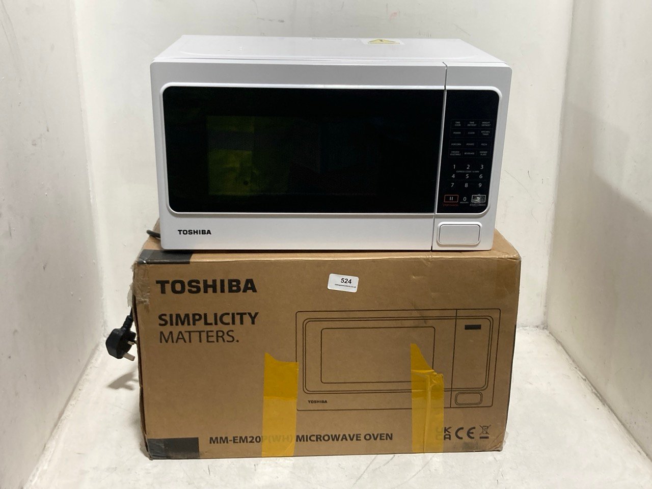 TOSHIBA 800W MICROWAVE OVEN MM-EM20P(WH)