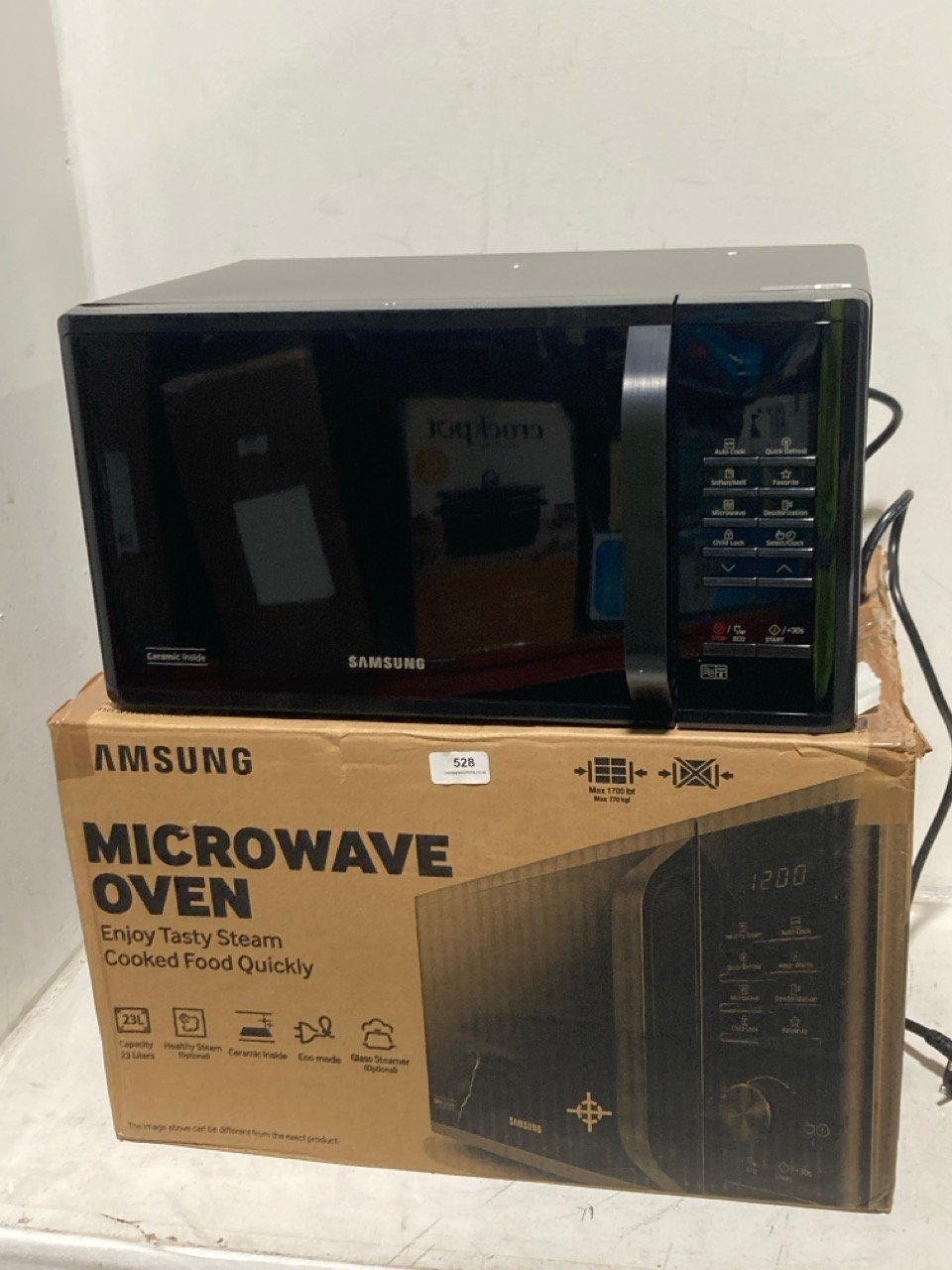 SAMSUNG 23L 800W SOLO MICROWAVE OVEN MS23K3513AK