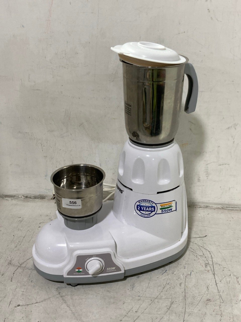 GEEPAS 550W 2-IN-1 WET & DRY MIXER GRINDER GSB5456N