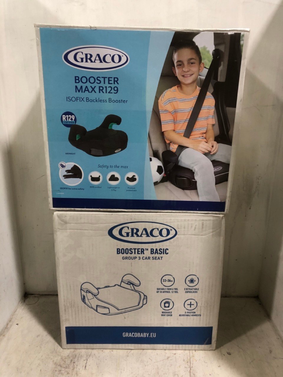 GRACO BOOSTER MAX R129 ISOFIX BACKLESS BOOSTER TO INCLUDE GRACO BOOSTER BASIC GROUP 3 CAR SEAT