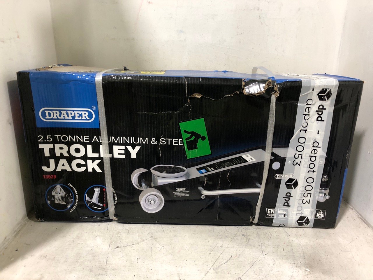 DRAPER TOOLS 2.5 TONNE ALUMINIUM STEEL TROLLEY JACK 13928