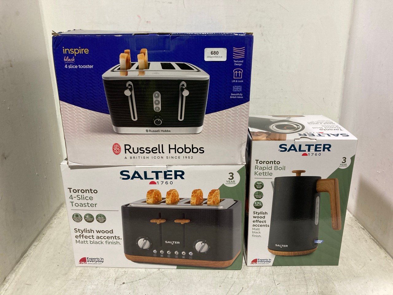 3 X ASSORTED KITCHEN APPLIANCES TO INCLUDE SALTER TORONTO 4 SLICE TOASTER