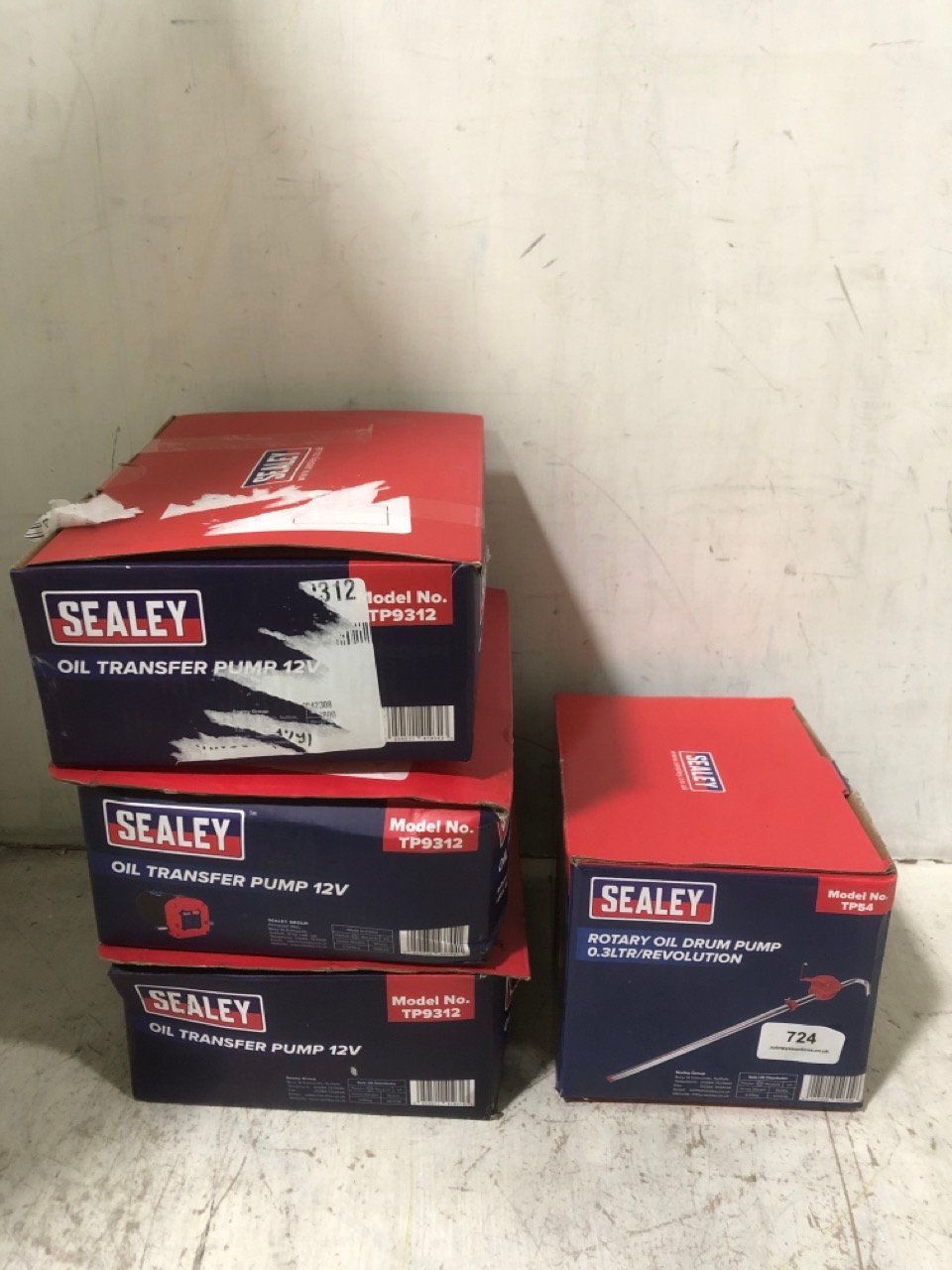 3 X SEALEY 12V OIL TRANSFER PUMP TP9312 TO INCLUDE SEALEY ROTARY OIL DRUM PUMP 0.3L/REVOLUTION