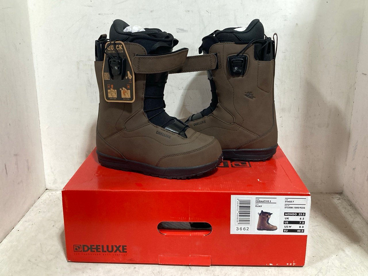 DEELUXE FORMATIVE 2 SNOWBOARD BOOTS BROWN/BLACK - SIZE 6.5