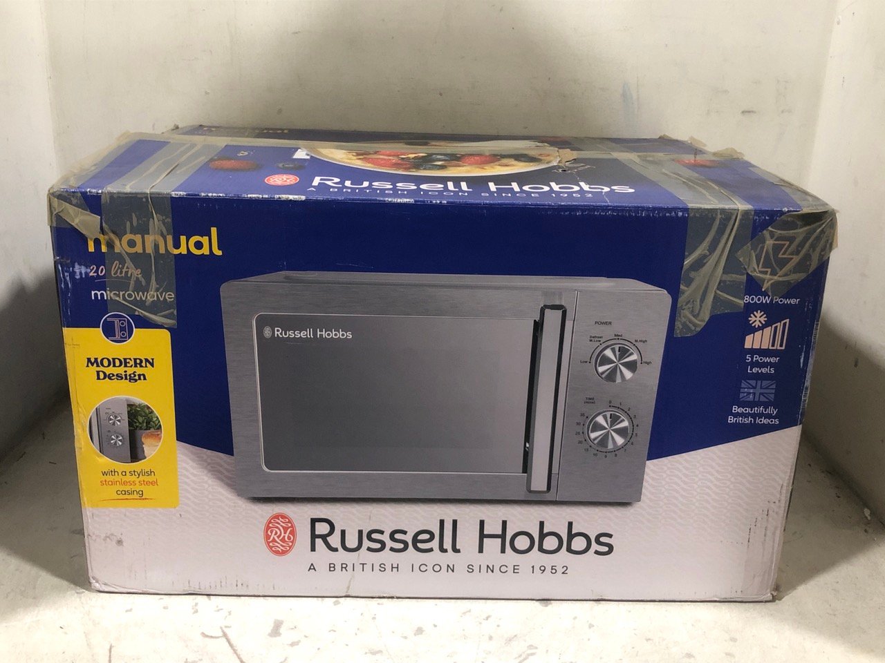 RUSSELL HOBBS MANUAL 20L MICROWAVE RHMM827SS