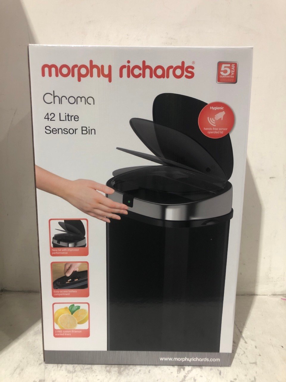 MORPHY RICHARDS CHROMA 42L SENSOR BIN