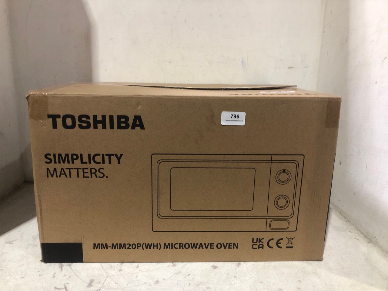 TOSHIBA 800W MICROWAVE OVEN MM-MM20P(WH)