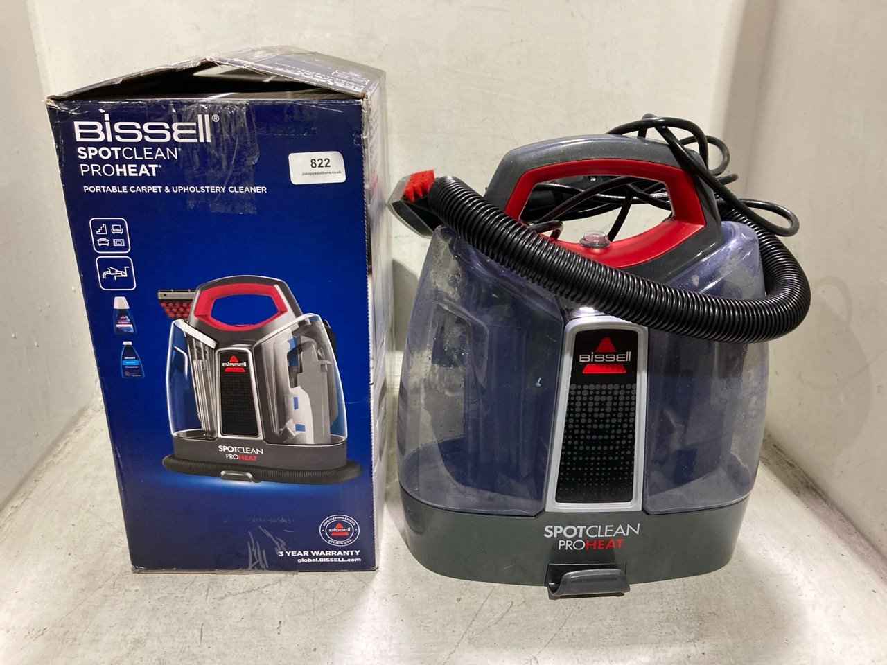 BISSELL SPOTCLEAN PROHEAT PORTABLE CARPET & UPHOLSTERY CLEANER - RRP £175