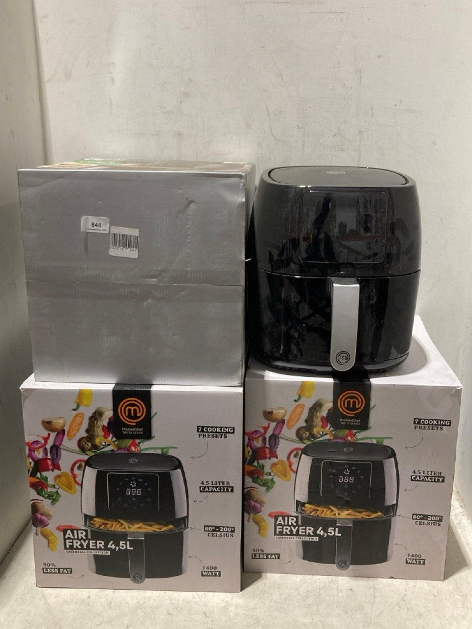 4 X ASSORTED AIR FRYERS TO INCLUDE MASTERCHEF 4.5L DIGITAL AIR FRYER