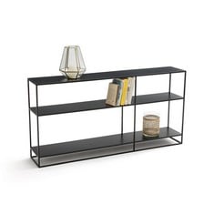 LA REDOUTE HIBA LOW STEEL DUAL-FUNCTION BOOKSHELF IN BLACK - ITEM NO. GFX797 - RRP £299