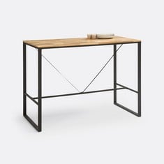 LA REDOUTE HIBA HIGH BAR TABLE IN OAK / METAL - ITEM NO. GHJ584 - RRP £425